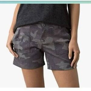Prana Camo Athletic Shorts - Gray